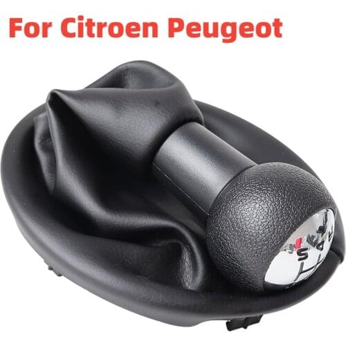 PU Leather Car Gear Shift Knob Lever Shifter Stick Gaiter Boot Cover For Citroen Berlingo III MK3 For Peugeot/Audi/BMW Universal