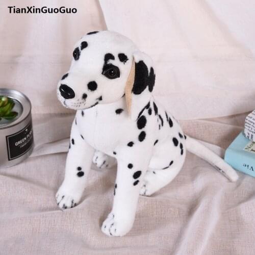 35cm squatting Dalmatian dog plush toy doll birthday gift h2307