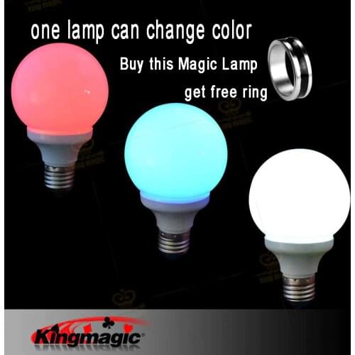 King Magic 1pcs Magic Hot sale Magic illusion Light Bulb The Magic Lamp Tricks colorful Magnet Ring easy to do Magic tricks