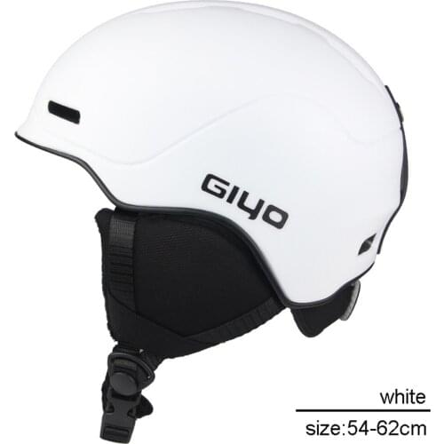 Super Light Portable Ski Helmet For Women&Men White ABS Velour Head Safety Protection Integrated Winter Warm Ski Riding Helmet