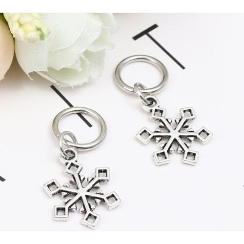 10PCs Zinc Alloy Knitting Stitch Markers Snowflake Angel Antique Silver Color DIY Craft Supplies Home Sewing Helpful Accessories