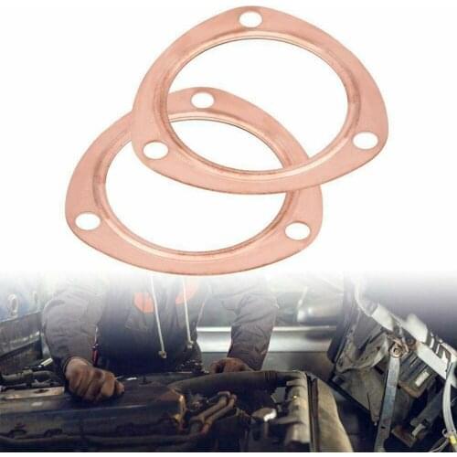 2 1/2" Copper Header Exhaust Collector Gaskets Reusable SBC BBC 302 350 454 2.5" Auto Car Accessories