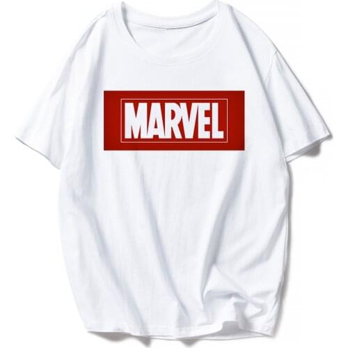 Fashion Unisex Tshirt Women Marvel T-Shirt Cartoon MARVEL Print Tee Summer Short Sleeve Harajuku T shirt Funny Tops Dropship