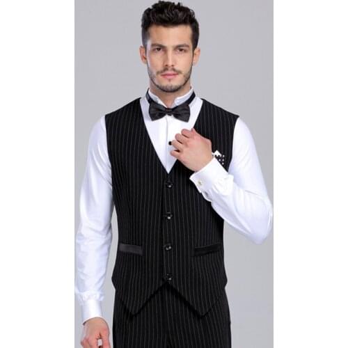 Man Ballroom Dance Shirt Black Dance Top Triangle Vest Mens Ballroom Clothes Latin/Tango/Waltz/Fox-Trot Dress Ballroom Dancing