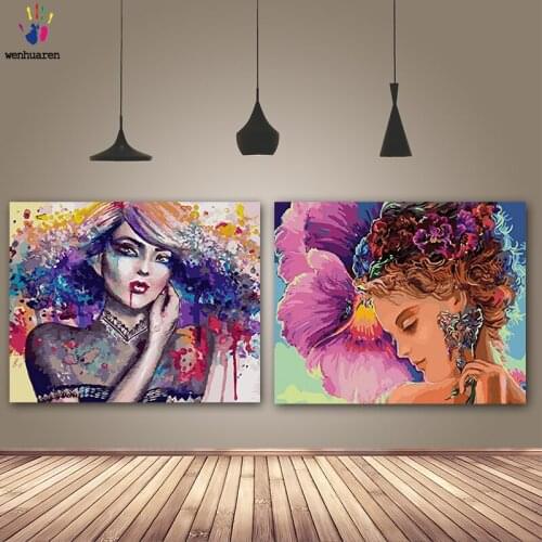 DIY colorings pictures by numbers with colors Color abstract painting picture drawing painting by numbers framed Home