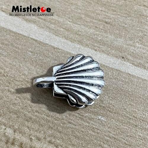 Mistletoe 925 Sterling Silver Shell Lock Clasp European Jewelry