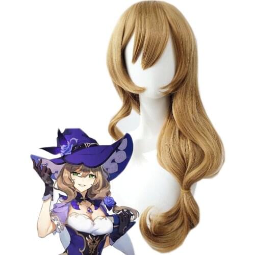 Game Genshin Impact Cosplay Halloween Lisa Cosplay Wig Genshin Impact Lisa Cosplay Hair