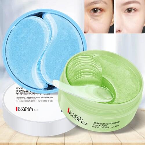 60pcs Hyaluronic Acid Eye Mask Eye Patches For Dark Circle Hydrating Eye Pad Anti-Wrinkles Moisturizing Nourishing Skin Care