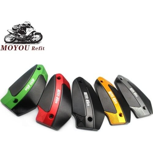 For KAWASAKI NINJA ER-6N ER6N ER 6N Motorcycle CNC Front Fluid Reservoir Cover Cylinder Reservoir Brake Cap