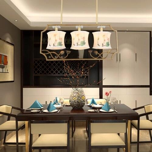 Pendant Light restaurant with three rectangular head modern Antique Iron Bar Restaurant creative decorative Pendant lampLU718130