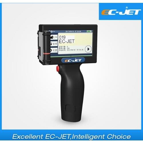 EC-JET Portable Handheld Mini Intelligent Printer Touch Screen Inkjet Printer Number Date Time QR code Barcode for Box Printing