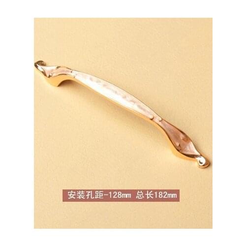 Luxury European classical gold-amber handle European archaize drawer closet cupboard door handle