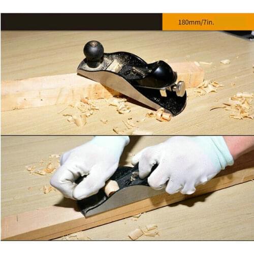 HQ 175MM/7INCH Woodworking Steel Plane Carpenter Plane with 41MM Fine Adjustable Edged Blade and Pressing Globular Handle