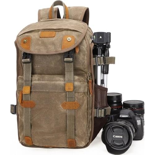 2019 NEW Batik Canvas Camera Backpack Large Capacity Outdoor Waterproof photography Bag for Canon Nikon Sony Digital Camera case