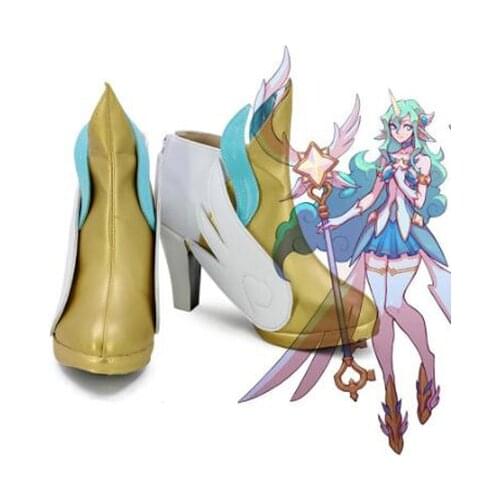 LOL Soraka Star Guardian Cosplay Boots Shoes Women High Heel Shoes Game Costume Customized Accessories Halloween Party Shoes