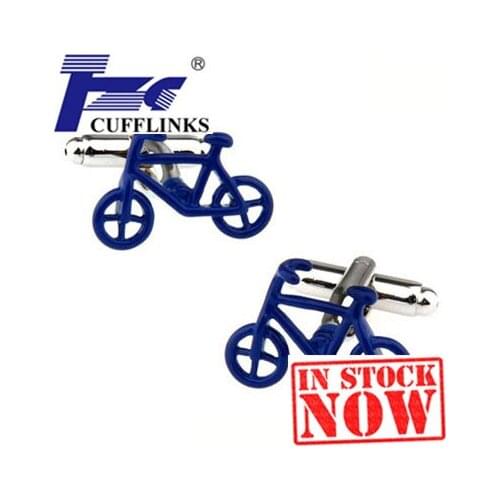 Blue Bike Bicycle Cufflink Cuff Link 2 Pairs Free Shipping Promotion