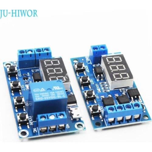 LED Digital Display Delay Relay Module (A1 Trigger MOS) Or (With Relay) Circuit Timer Control Cycle Adjustable Switch