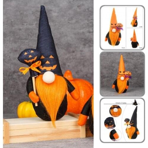 Fabric Durable Halloween White Beard Gnome Doll Practical Halloween Dwarf Doll Creative for Children