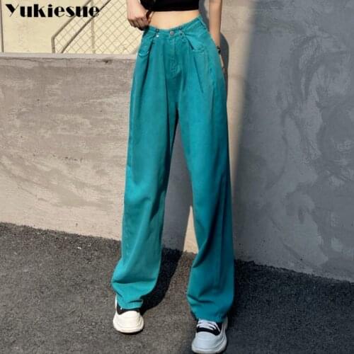 Streetwear Womens pants boyfriend wide leg jeans for women jean femme mom denim mujer baggy jeans woman high waist 2021 summer