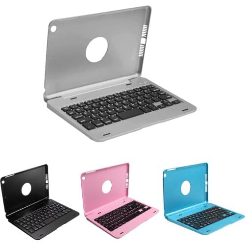Besegad Smart Wireless Bluetooth Keyboard for Apple IOS System iPad mini 1 2 3 4 Protective Flip Case Cover Holder Tablet