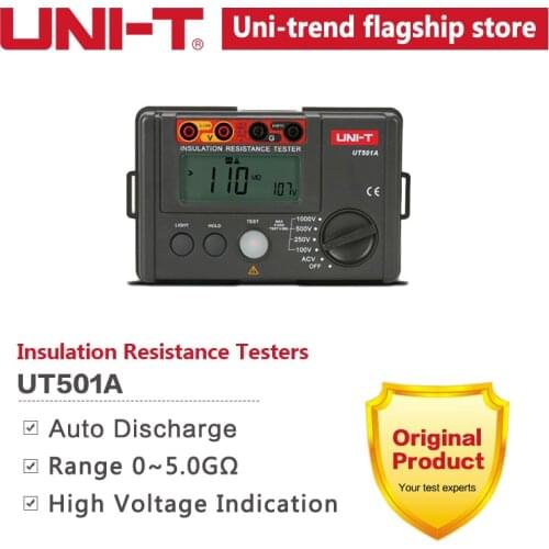 UNI-T UT501A Digital Insulation Resistance Tester AC 30 600V Megger Meter Earth Ground Resistance Voltage Megohmmete Measure
