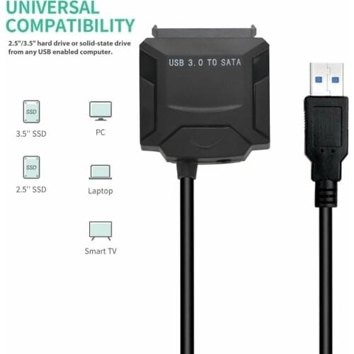 Hard Disk Drive Sata to USB Adapter Compatible For PC USB 3.0 to SATA Hard Drive Adapter Converter Cable for 2.5 inch 3.5 inch