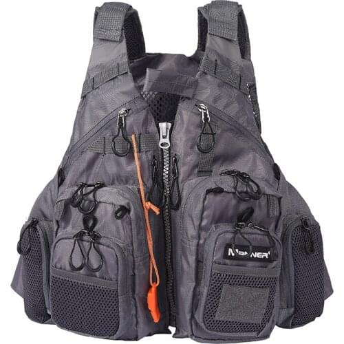 Fly Fishing Vest Multi-Pockets Jacket Breathable Mesh Jacket EPE Foam Buoyancy