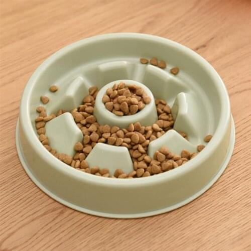 1pc Creative Candy Color Pet Bowl Cat Dog Food Feeder Anti-Gulping Non-Slip Pet Slow Feeder Pet Feeding Supplies
