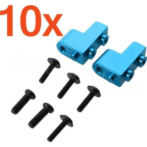 10Pairs Aluminum Servo Positioning Seat Post 0032 For WLtoys 12428 12423 1/12 RC Car Crawler Short Course Truck Metal Parts