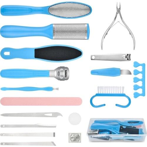 18pcs / Set Pedicure Machine Manicure Foot Care Tool Exfoliating Prevent Dead Skin Manicure Feet Care Tool Set Foot Scrub