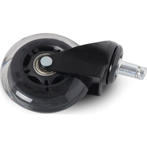 203F Universal 3" PU Style Office Chair Wheels Replacement Rolling Caster