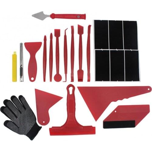 21Pcs Auto Vehicle Car-styling Film Sticker Smoothing Squeegee Scraper Tools Kit