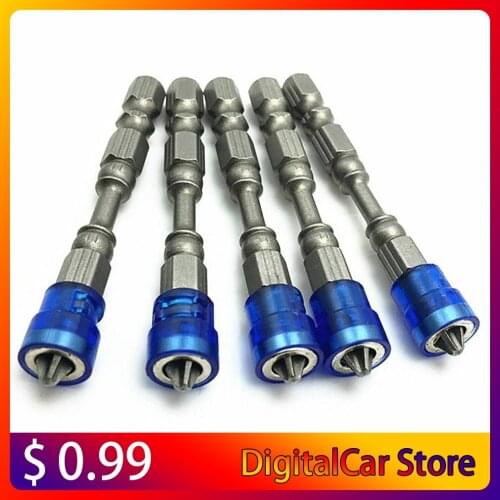 5/10 Piece Set Color Magnetic Ring 65 Mm Magnetic Drill Screwdriver Bit S2 Steel Cross Head Set Screwdriver Set Hand Tool