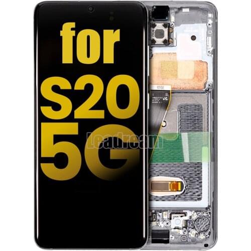 5Pcs Original Perfect LCD Screen For Samsung Galaxy S20 5G G981 G981F G981W with Frame LCD Display assembly