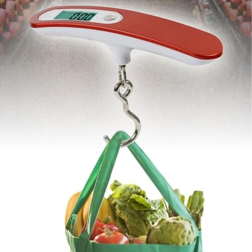 50kg 10g Mini Fishing Scale Digital Luggage Scale Hook Electronic Scale Belt Weighting Balance Suitcase Hanging Steelyard