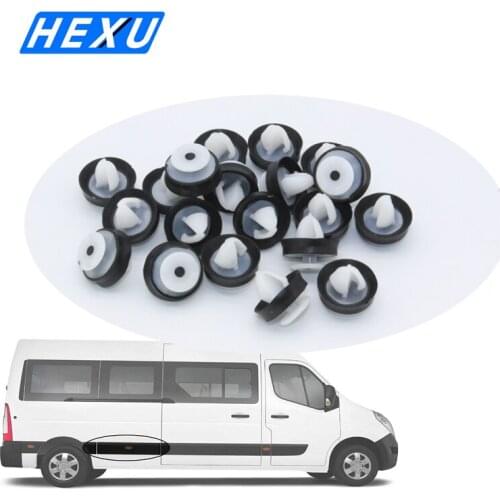 50 pcs Side Door Moulding Strip Panel Plastic Clips For Renault Trafic Master MK3 Movano B MK2 NISSAN Interstar NV400 2010-2016