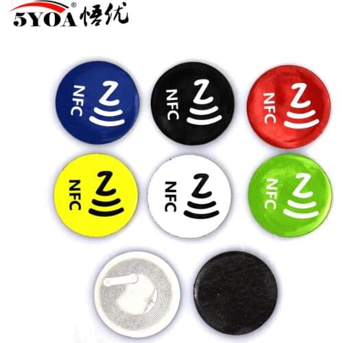 6pcs NFC Tags Stickers NTAG213 Anti Metal RFID adhesive label sticker Universal Metallic Lable Ntag213 Tag for NFC Phones