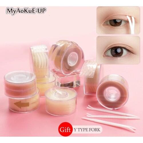 600pcs/Box Double eyelid tape eye lift tape clear Beige beauty Tool makeup tapes eyes bigger invisible Stickers for eyelids