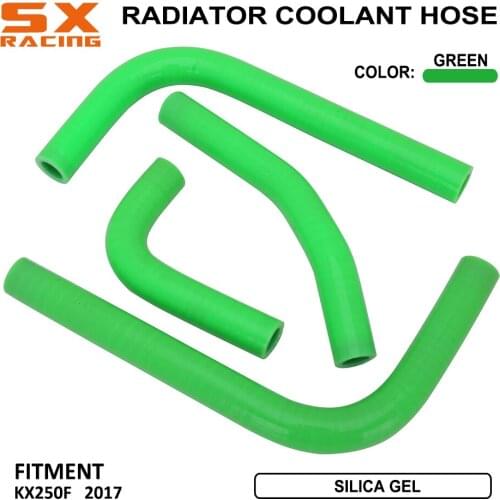 Motorcycle Cooling Accessories Water Pipe Silicone Radiator Coolant Hose For KAWASAKI KX250F KXF250 KXF 250 2017 2018 Dirt Bike
