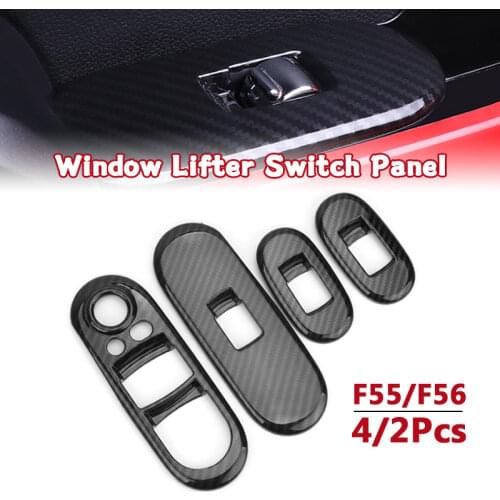Ca Rising Window Lifter Switch Control Cober Case Shell Carbon Fiber Stickers For Mini Cooper S JCW F55 F56 Hatchback