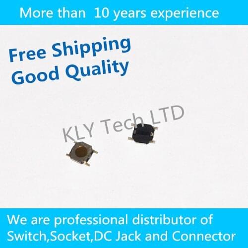 Free shipping 200pcs/lot touch button switch 4*4*0.8MM smd 4 foot waterproof cover copper head Tact switch push button switc