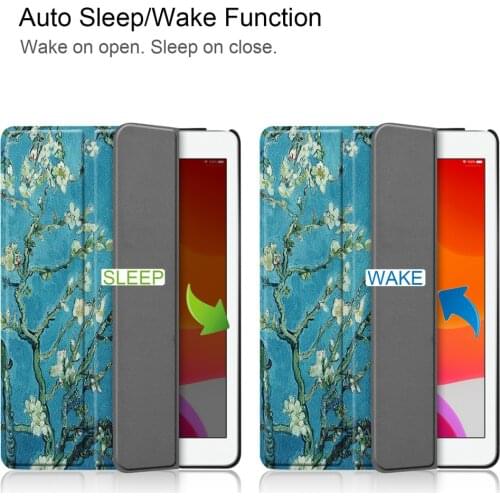 Trifold Smart Case for iPad 10.2 inch 2019 7th Gen , Auto Sleep/Wake Lightweight Stand Case With pen slot for iPad 10.2 -inch