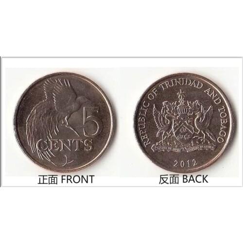 Trinidad and Tobago 5 Cents America Coins Decor New Original Coin UNC Commemorative Edition 100% Real
