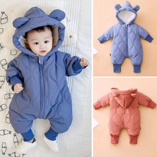 Baby spring and autumn baby boys girls romper winter warm for boys and girls clothing