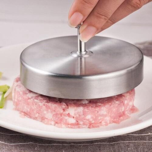 Hamburger Patty Maker Food Grade Simple Operation Stainless Steel Hamburger Making Tools for Home Hamburger Patty Maker Food