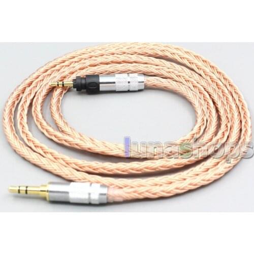 LN006771 2.5mm 4.4mm XLR 3.5mm 16 Core 99% 7N OCC Earphone Cable For Shure SRH840 SRH940 SRH440 SRH750DJ Philips SHP9000 SHP8900