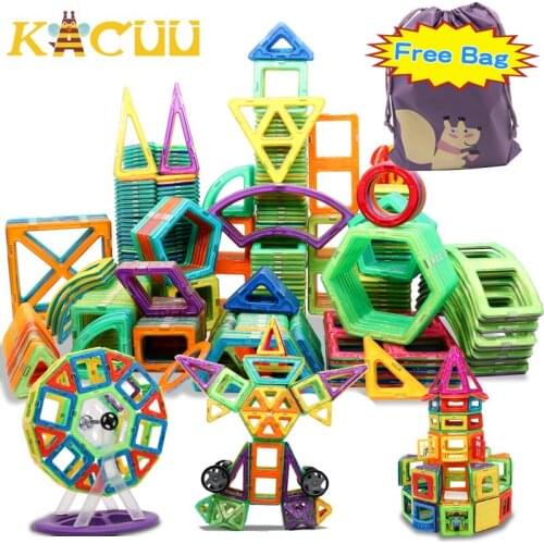 Big Size Magnetic Building Block Designer Construction Set Model & Building Toy Plastic Magnetic Blocks Kids Educational Toys