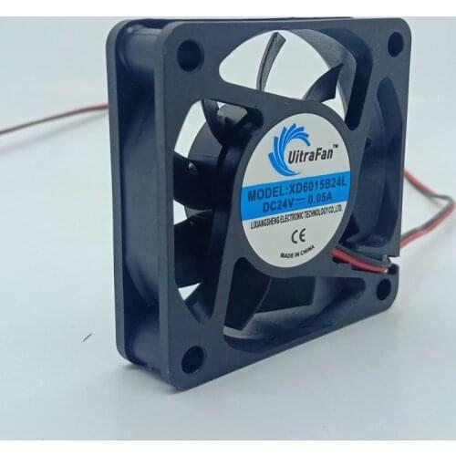 2pcs 6015 24V Server Computer Power Supply Cases Cooling Fan XD6015B24L 6cm Excess Tone 0.05A