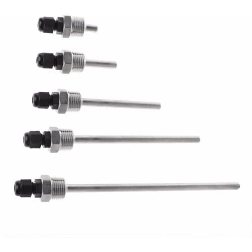 Hot New Thermowell Stainless Steel 304 1/2" BSP G Thread for Temperature Sensor 30-200mm Thermocouple Tube