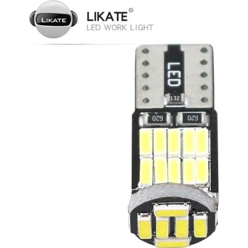 LKT T10 W5W 194 501 Led Canbus No Error Car Interior Light T10 26 SMD 4014 Chip Pure White Instrument Lights Bulb Lamp